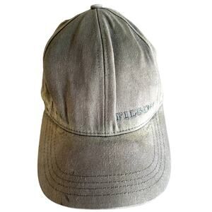 Vintage Filson Garment Dad Hat Cloth Strap With Buckle Y2k Cotton Khaki One Size